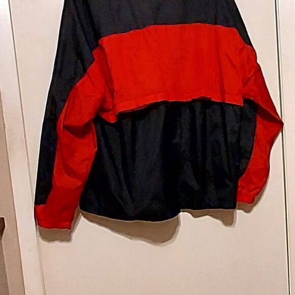 Vintage Pro Spirt Black & Red Windbreaker Sz L 100% Nylon Water Repellant Finish - Picture 6 of 6